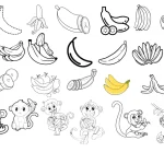 banana para colorir