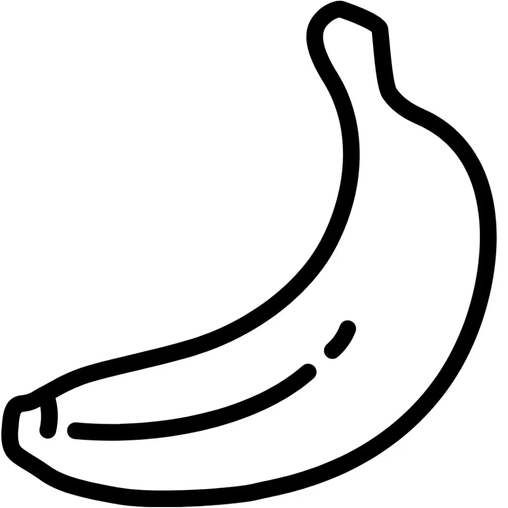 banana para colorir