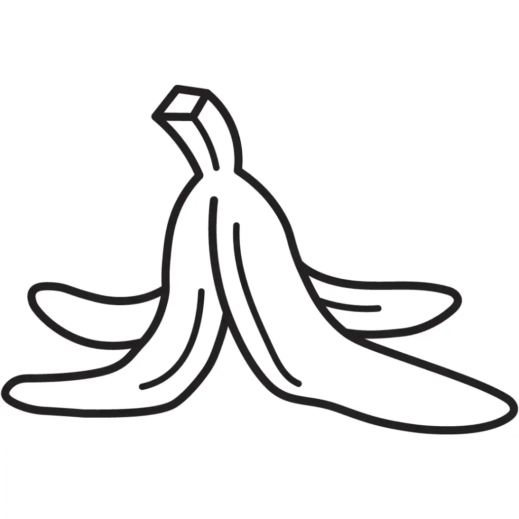 banana para colorir