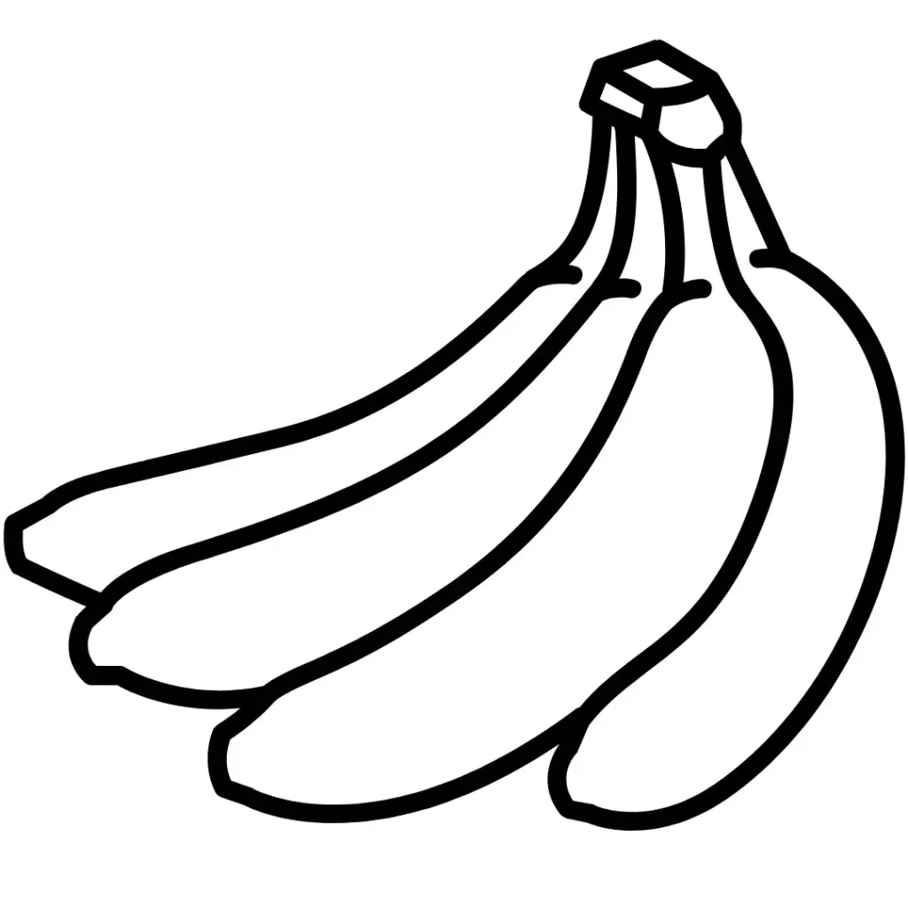 banana para colorir