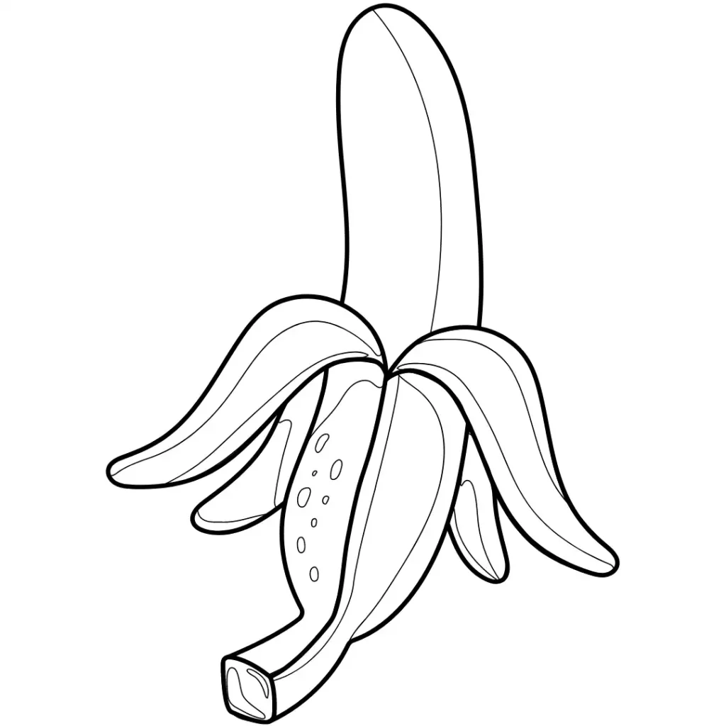 banana para colorir