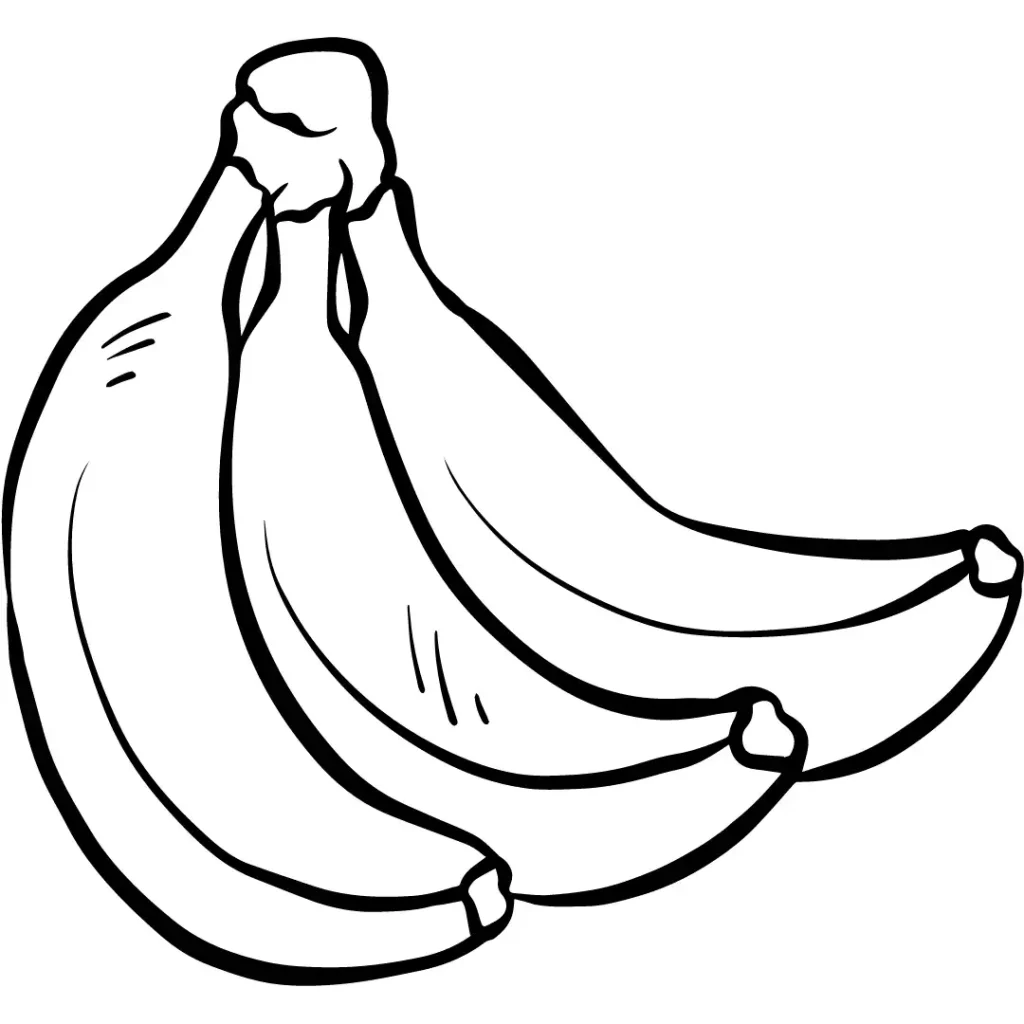 banana para colorir